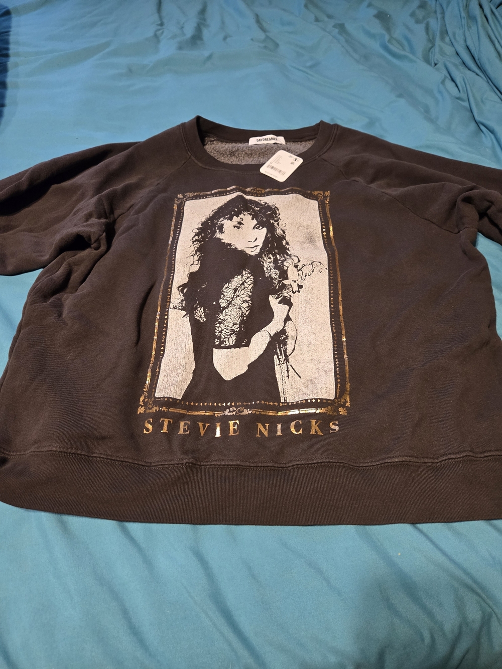 Stevie Nicks Graphic Black Crew Sweatshirt